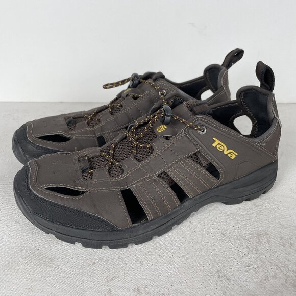 Teva Mens Size 9 Forebay Fisherman Sport Hiking Sandals Black ShocPad - Picture 8 of 8